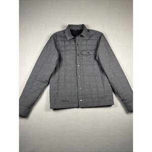 Eddie Bauer Quilted Shirt‎ Jacket Women XS Gray Snap Front Outdoor EB502